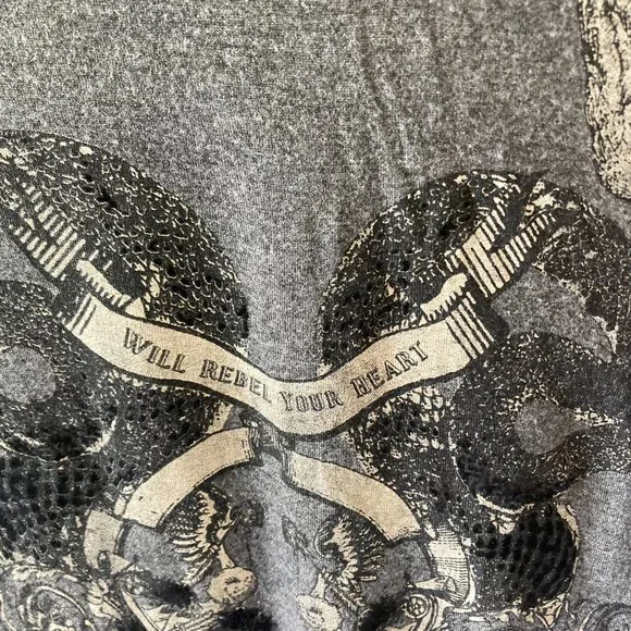 ZARA TRAFALUC Preloved Women's Charcoal Grey T-Shirt design Size S - Picture 6 of 11